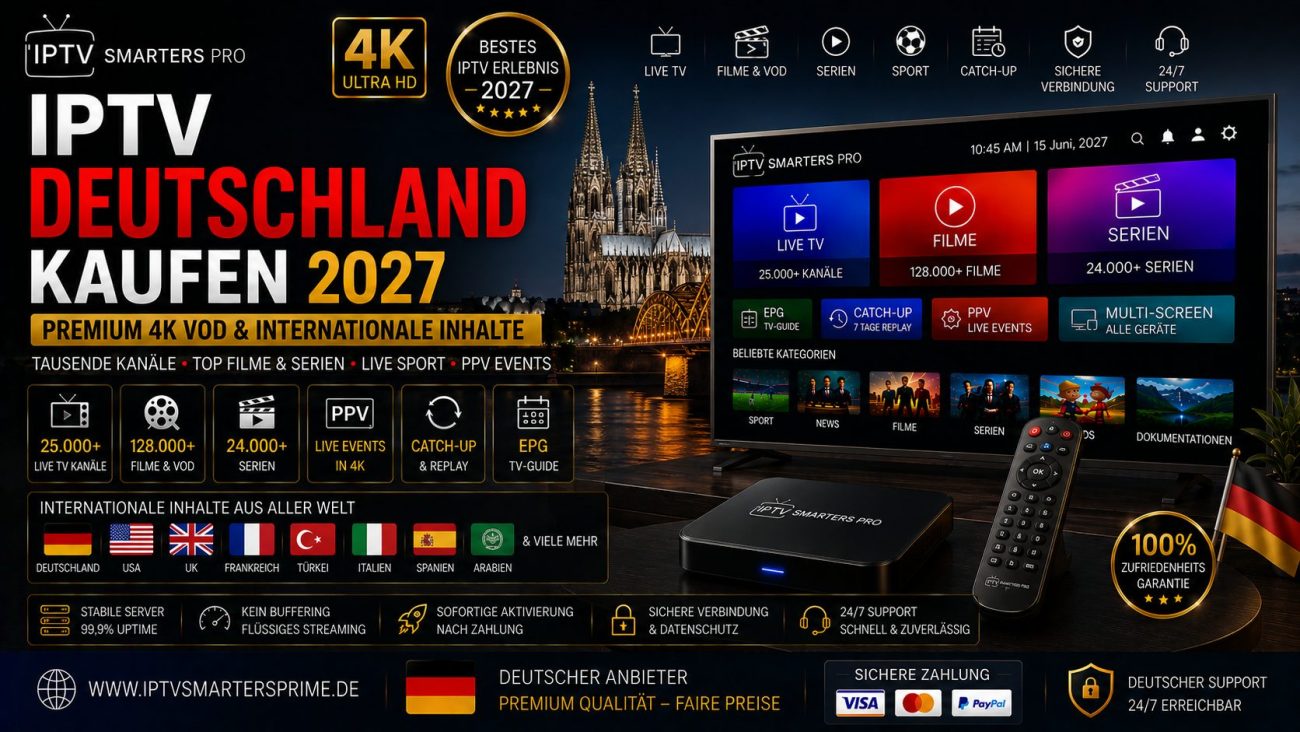 IPTV Deutschland kaufen 2027 – Premium 4K VOD & internationale Inhalte