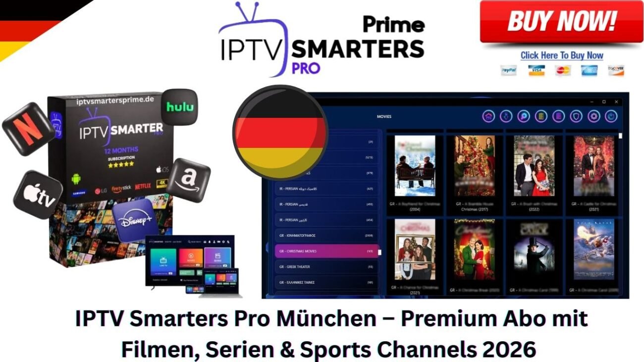 IPTV Smarters Pro München – Premium Abo mit Filmen, Serien & Sports Channels 2026