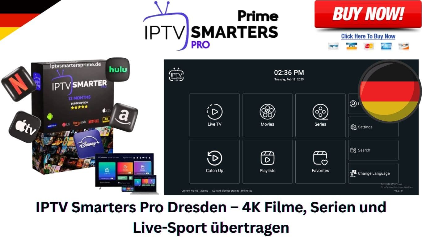 IPTV Smarters Pro Dresden – 4K Filme, Serien und Live-Sport übertragen