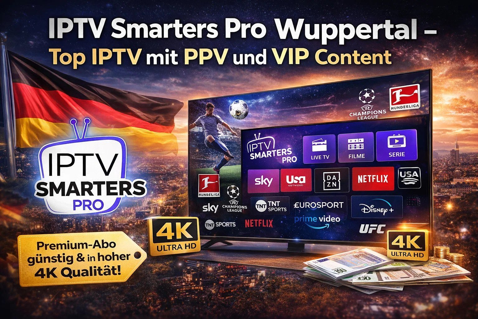IPTV Smarters Pro Wuppertal – Top IPTV mit PPV und VIP ontent