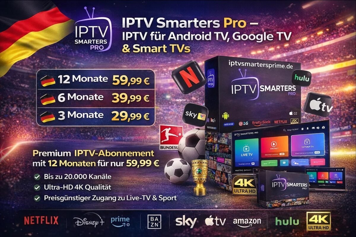 IPTV Smarters Pro – IPTV für Android TV, Google TV & Smart TVs