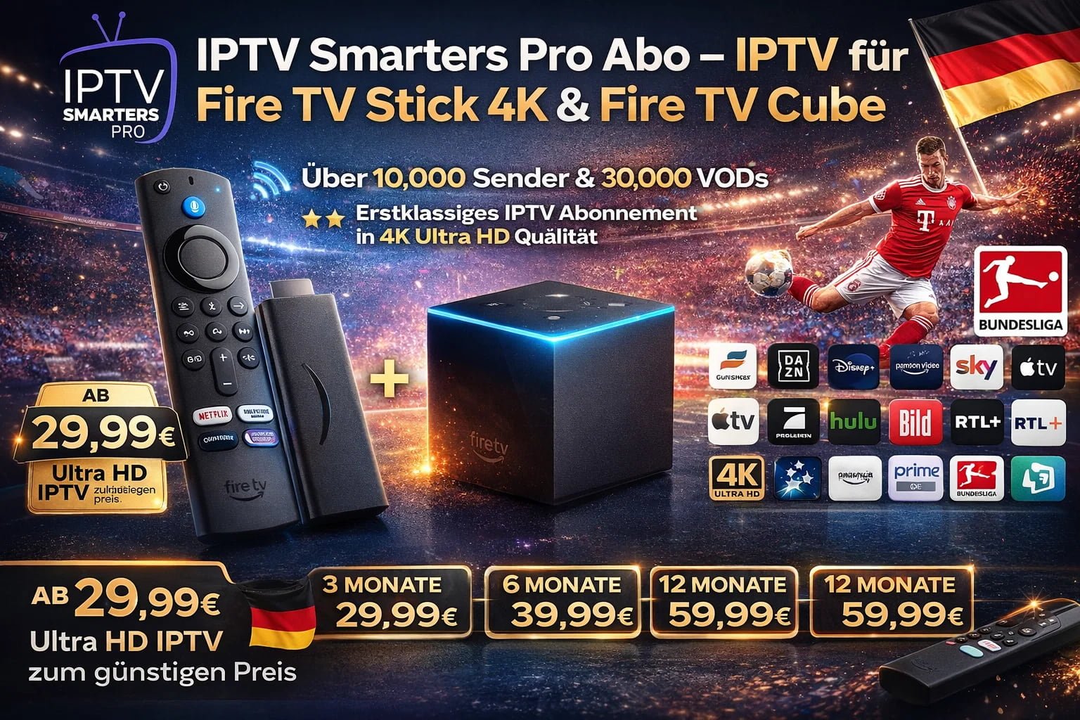 IPTV Smarters Pro – Ultra HD IPTV für Amazon Fire TV Edition