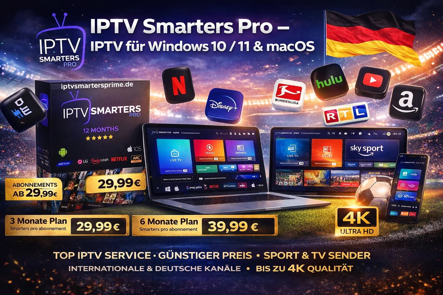  IPTV Smarters Pro – IPTV für Windows 10 / 11 & macOS