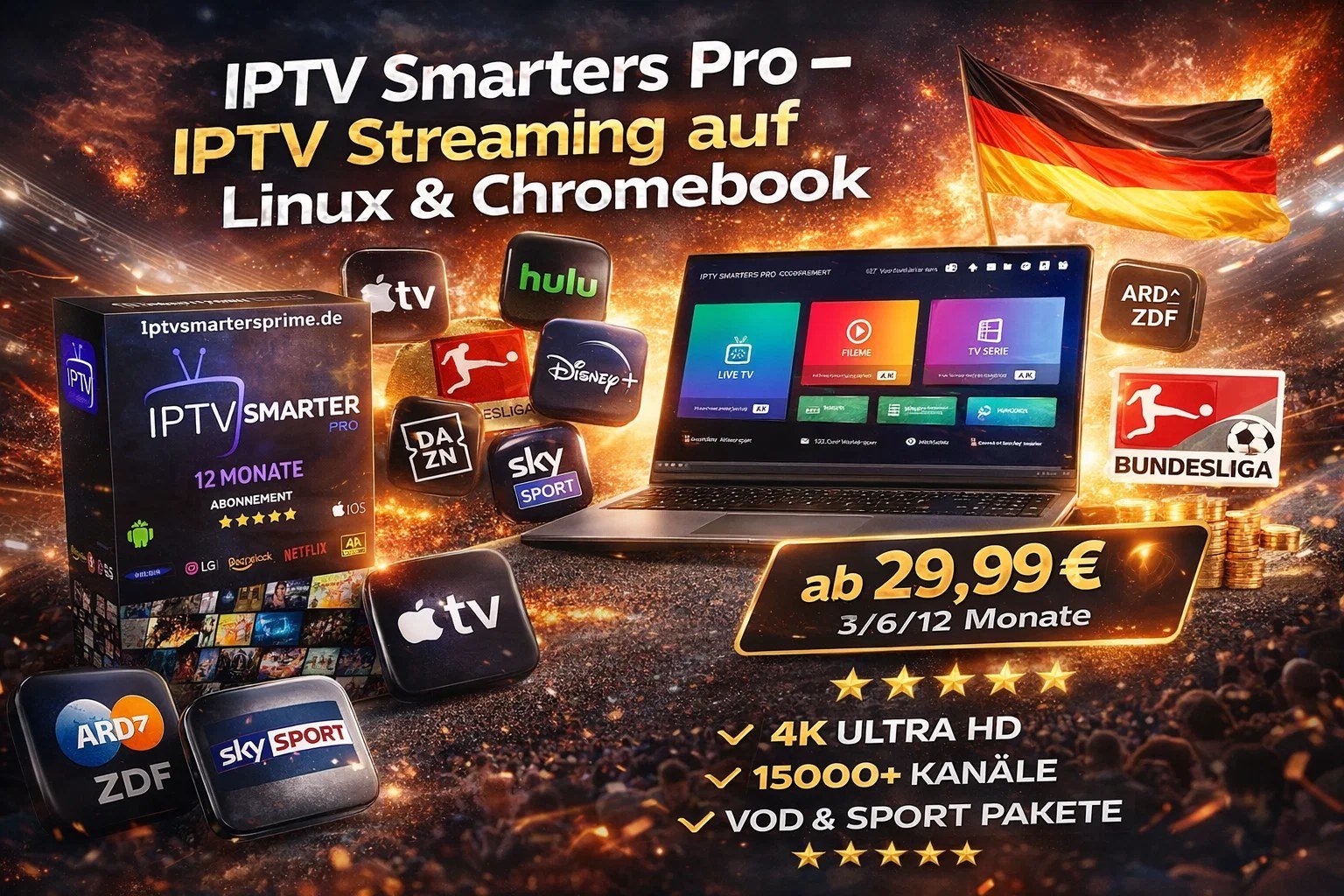 IPTV Smarters Pro – IPTV Streaming auf Linux & Chromebook