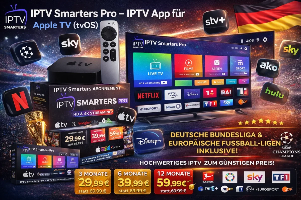 IPTV Smarters Pro – IPTV App für Apple TV (tvOS)