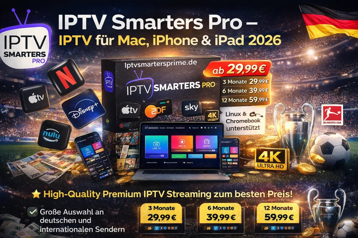 IPTV Smarters Pro – IPTV für Mac, iPhone & iPad 2026