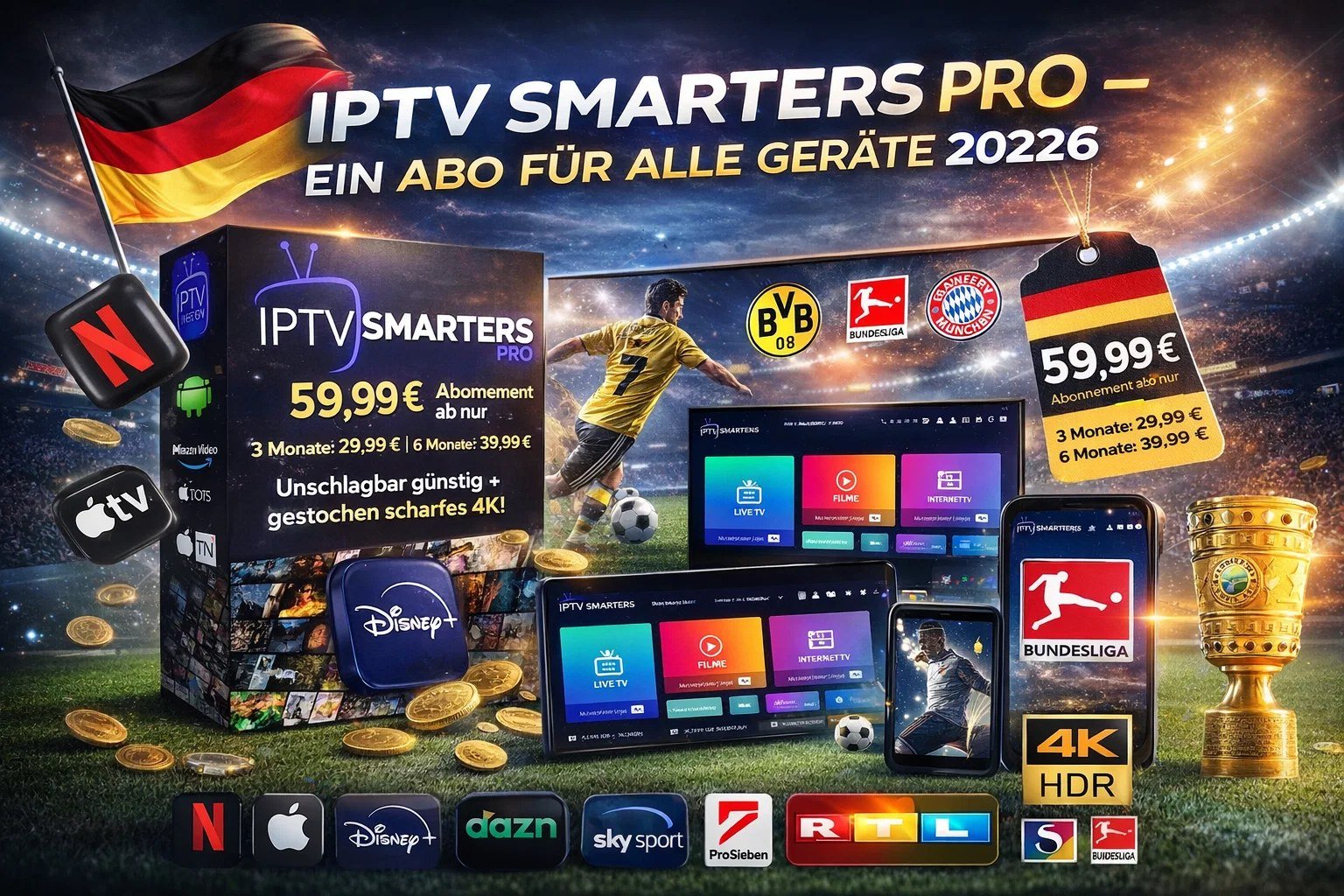 IPTV Smarters Pro – Ein Abo für alle Geräte 2026