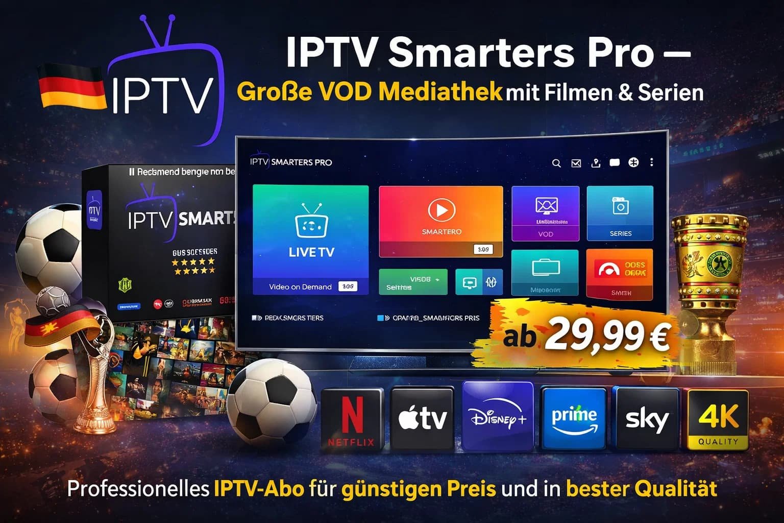 IPTV Smarters Pro – Große VOD Mediathek mit Filmen & Serien