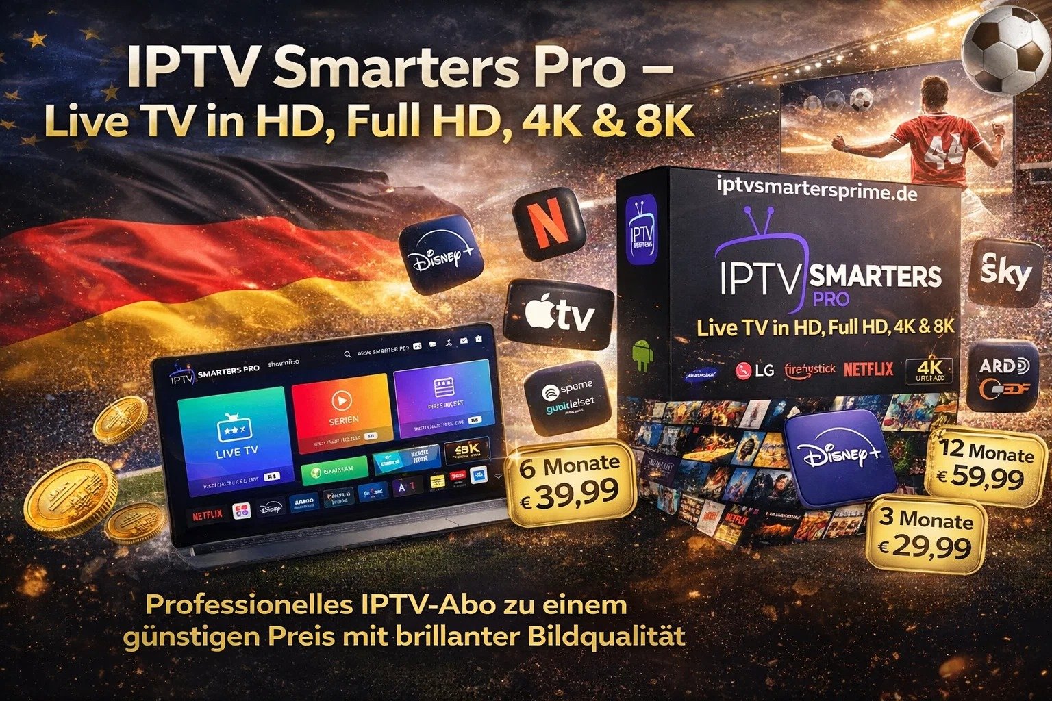 IPTV Smarters Pro – Live TV in HD, Full HD, 4K & 8K 