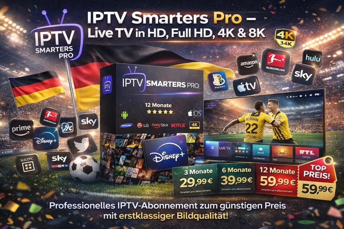 IPTV Smarters Pro – Live TV in HD, Full HD, 4K & 8K