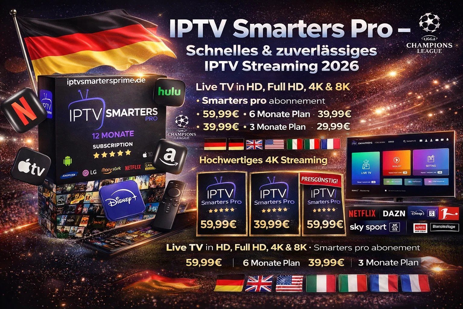 IPTV Smarters Pro – Schnelles & zuverlässiges IPTV Streaming 2026