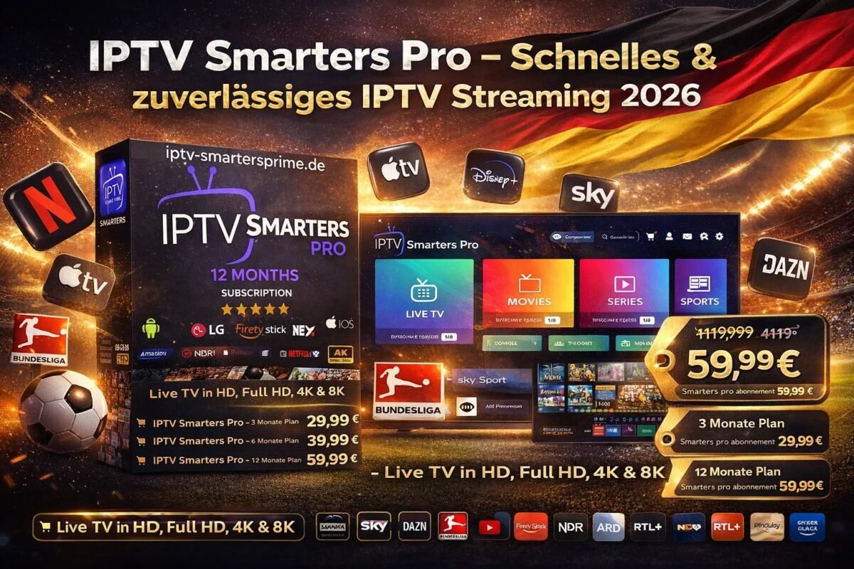 IPTV Smarters Pro – Schnelles & zuverlässiges IPTV Streaming 2026