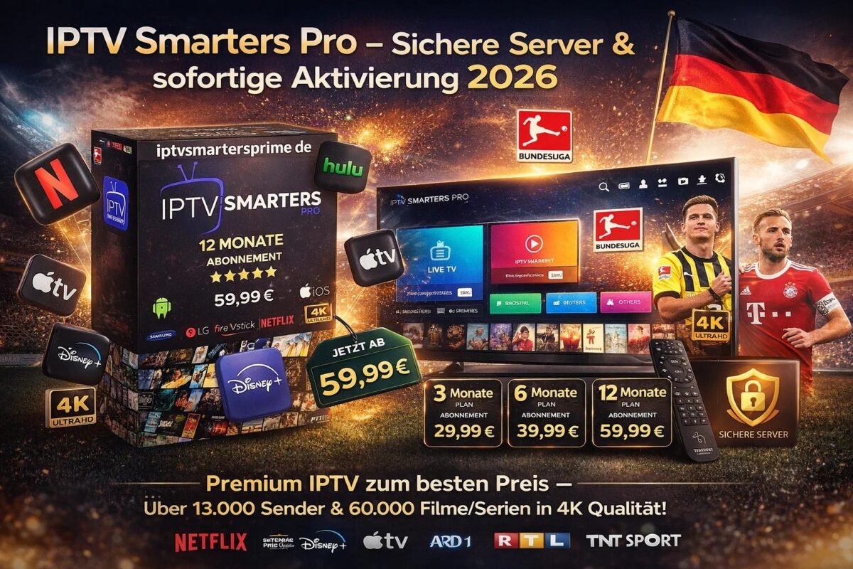 IPTV Smarters Pro – Sichere Server & sofortige Aktivierung 2026