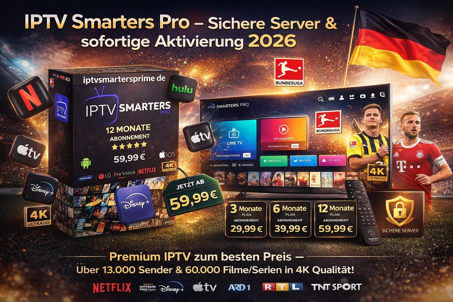 IPTV Smarters Pro – Sichere Server & sofortige Aktivierung 2026