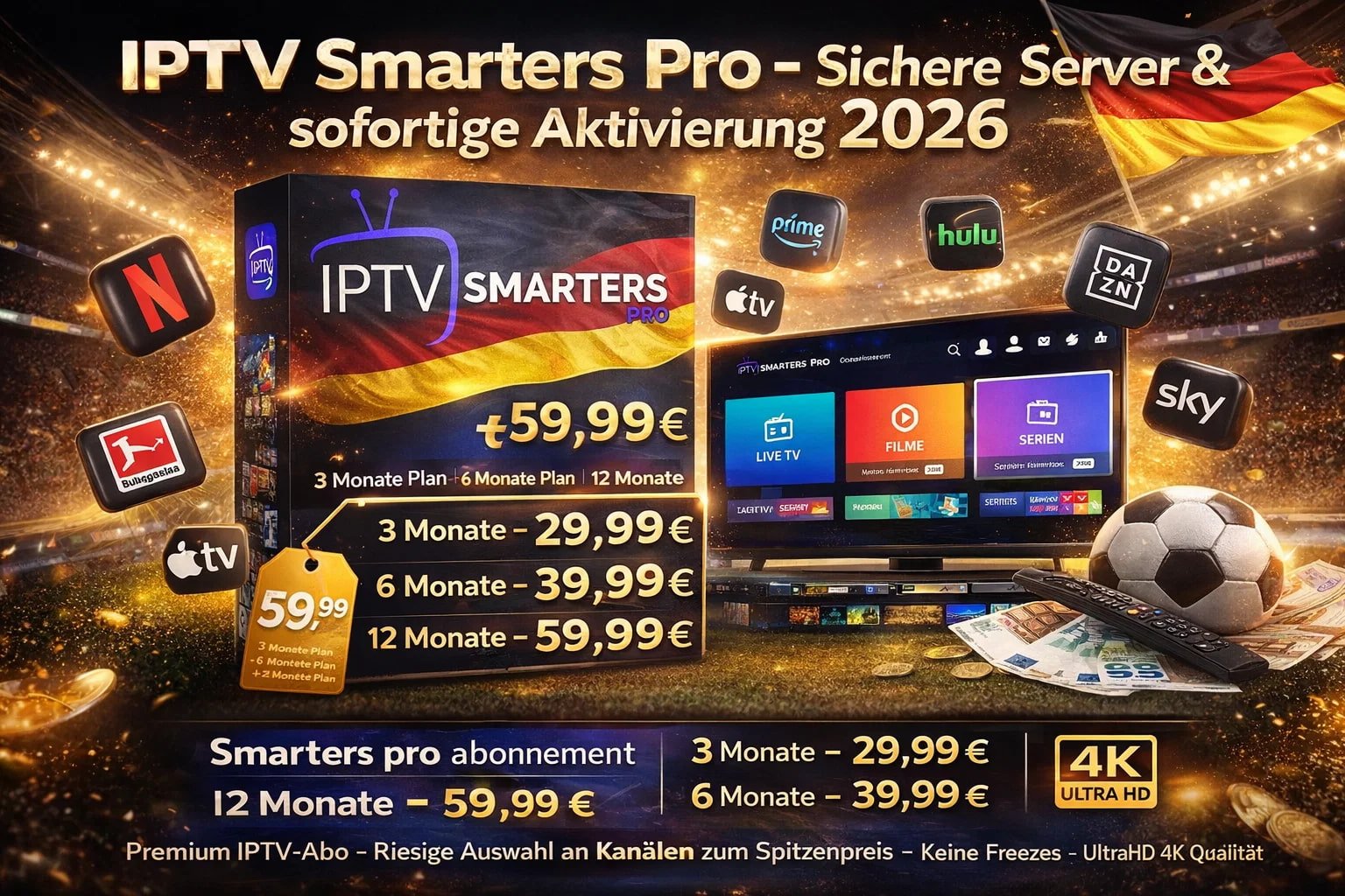 IPTV Smarters Pro – Sichere Server & sofortige Aktivierung 2026