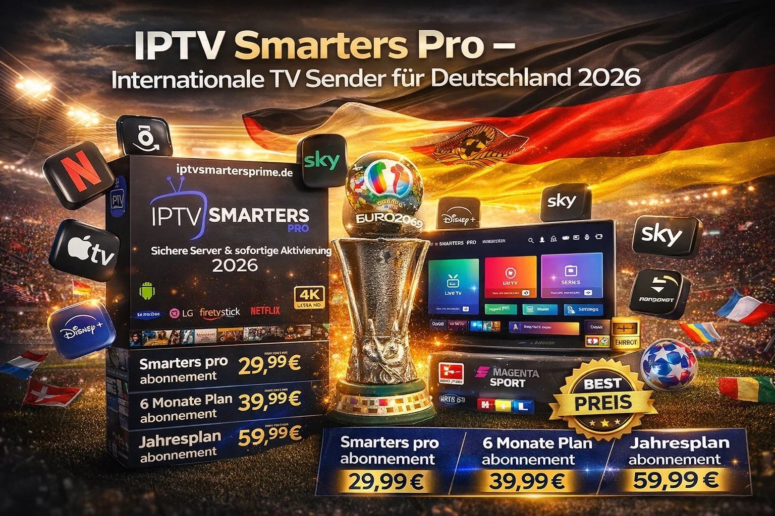 IPTV Smarters Pro – Internationale TV Sender für Deutschland 2026