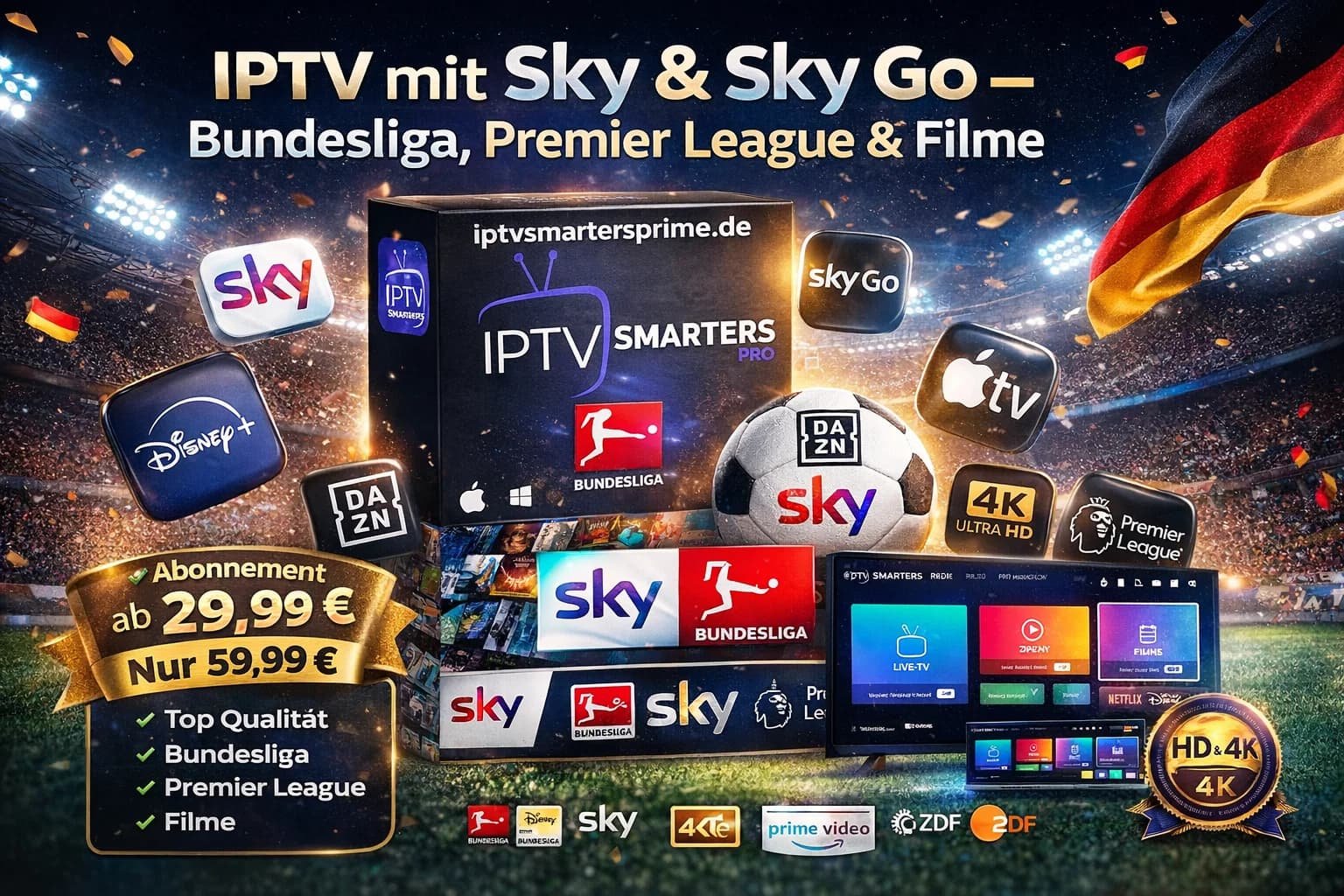 IPTV mit Sky & Sky Go – Bundesliga, Premier League & Filme