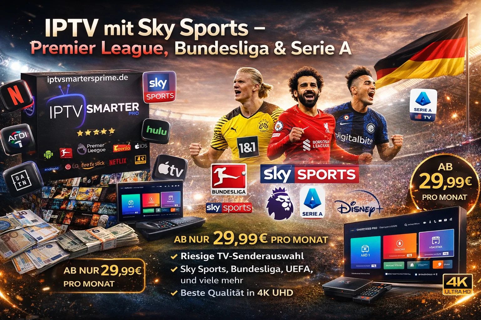 IPTV mit Sky Sports – Premier League, Bundesliga & Serie A