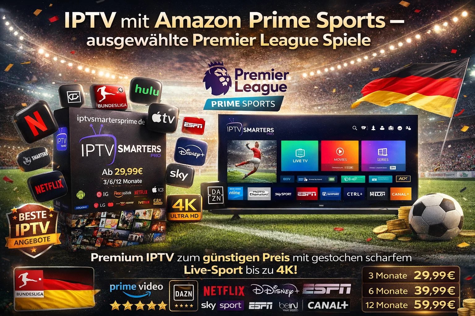 IPTV mit Amazon Prime Sports – ausgewählte Premier League Spiele
