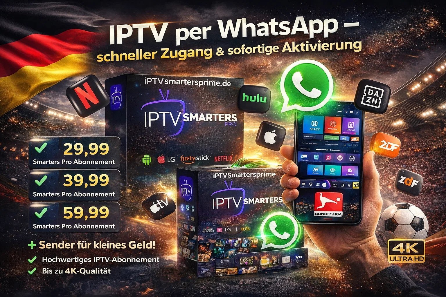 IPTV per WhatsApp – schneller Zugang & sofortige Aktivierung