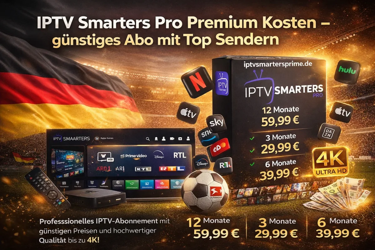 IPTV Smarters Pro Premium Kosten – günstiges Abo mit Top Sendern