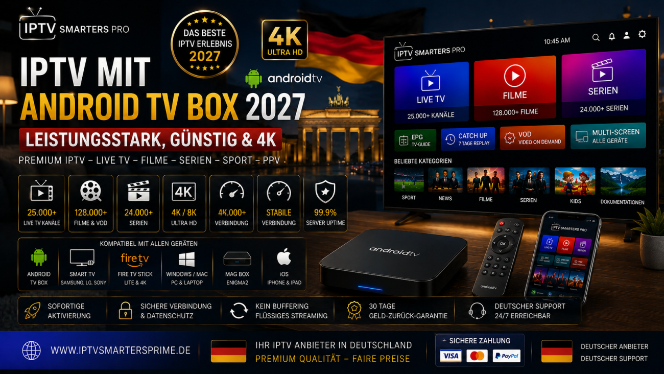 IPTV mit Android TV Box 2027 – Leistungsstark, günstig & 4K