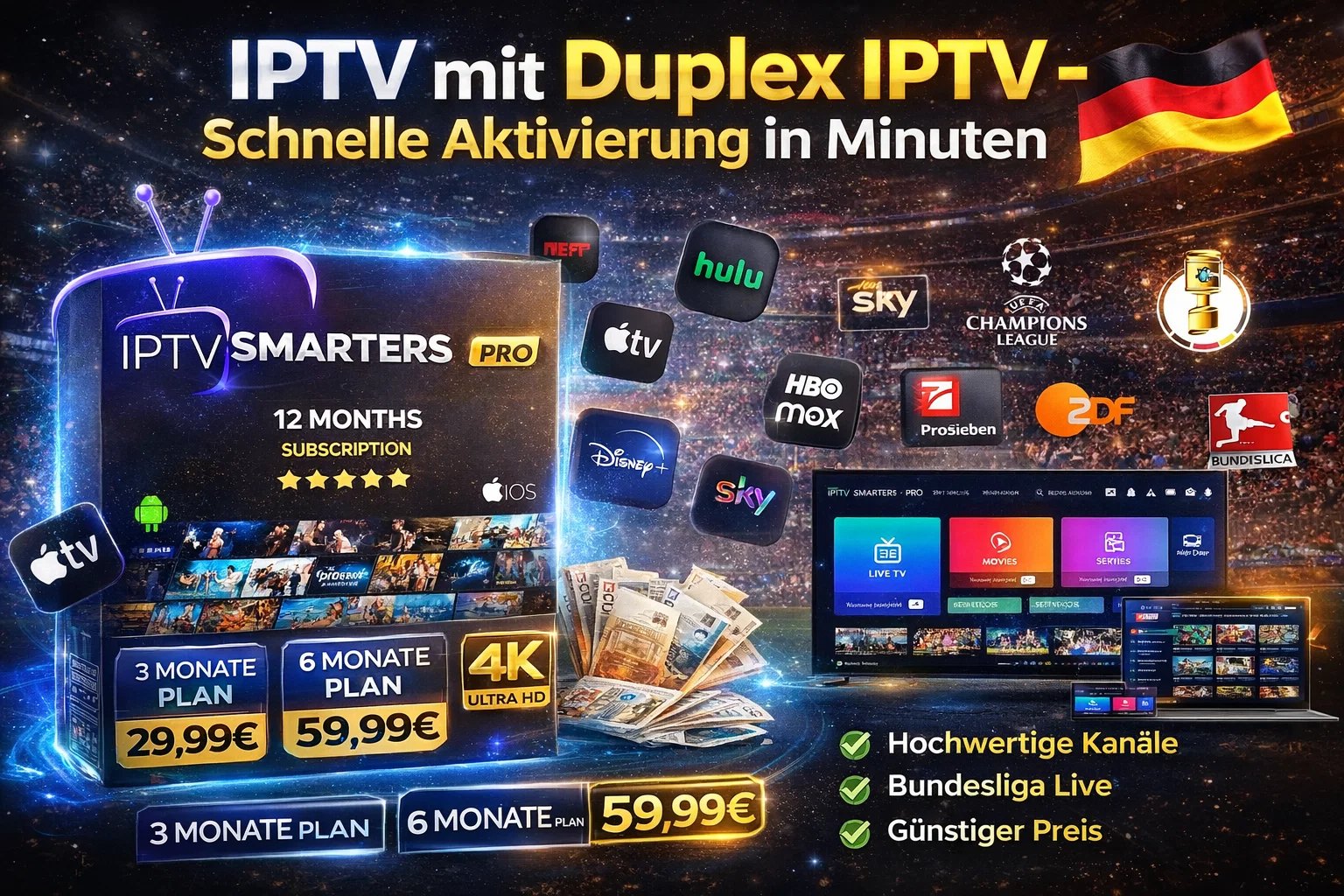 IPTV mit Duplex IPTV – Schnelle Aktivierung in Minuten