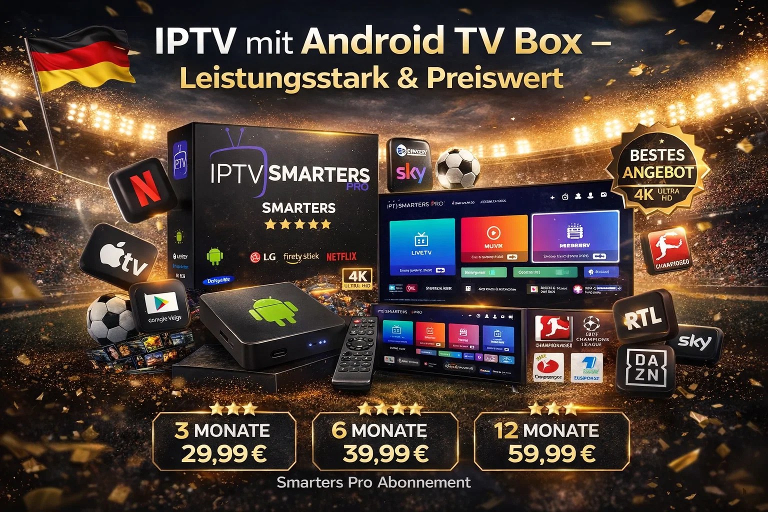 IPTV mit Android TV Box – Leistungsstark & Preiswert 
