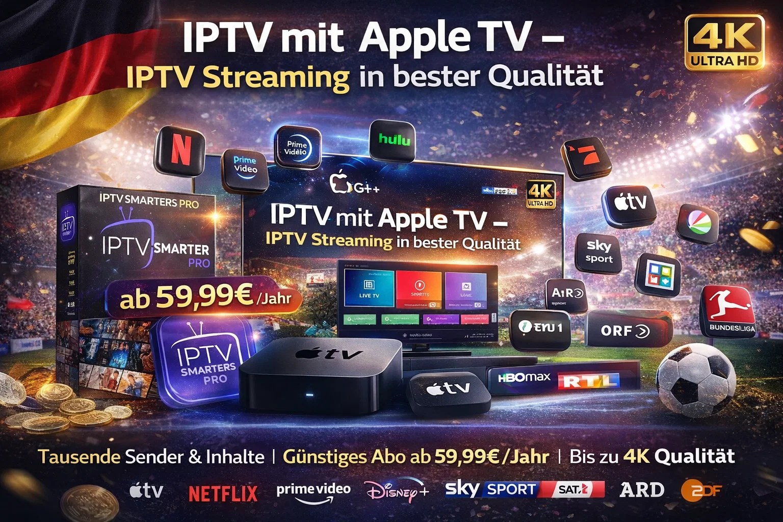 IPTV mit Apple TV – IPTV Streaming in bester Qualität