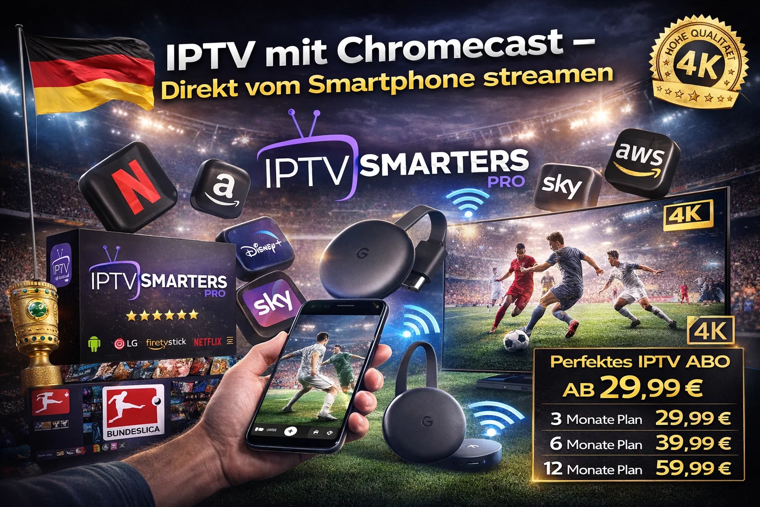 IPTV mit Chromecast – Direkt vom Smartphone streamen