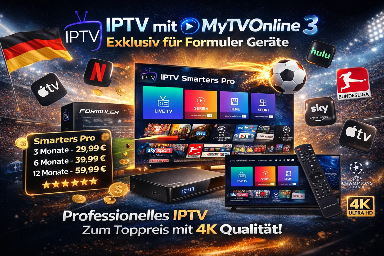 IPTV mit MyTVOnline 3 – Exklusiv für Formuler Geräte