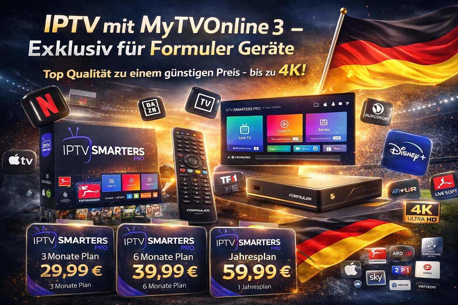 IPTV mit MyTVOnline 3 – Exklusiv für Formuler Geräte