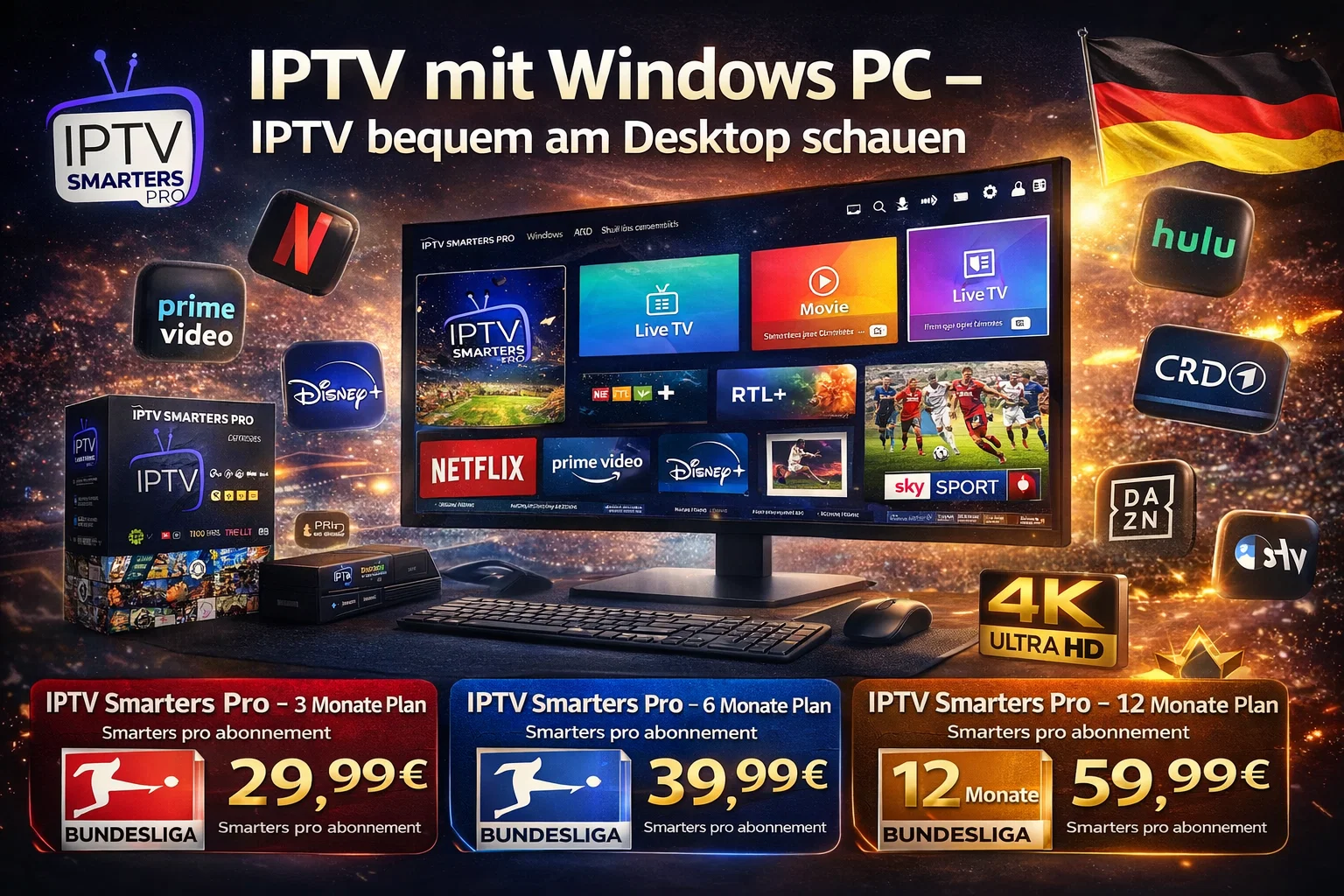 IPTV mit Windows PC – IPTV bequem am Desktop schauen