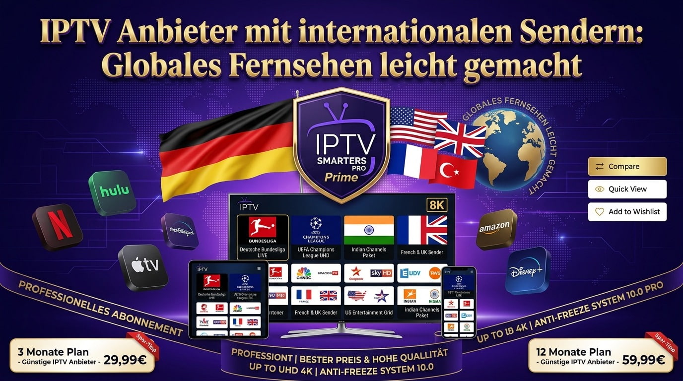 IPTV Anbieter mit internationalen Sendern : Globales Fernsehen leicht gemacht