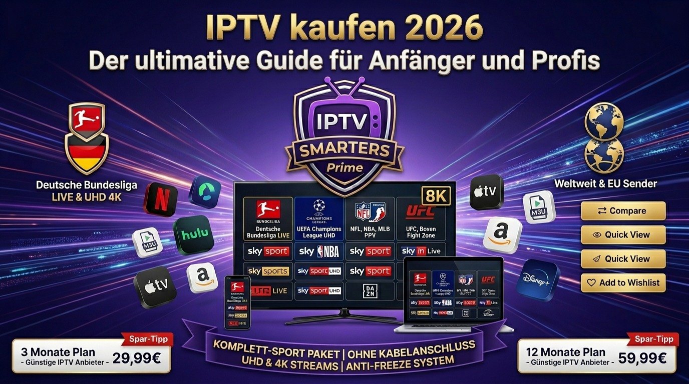 IPTV kaufen 2026 : Der ultimative Guide für Anfänger und Profis