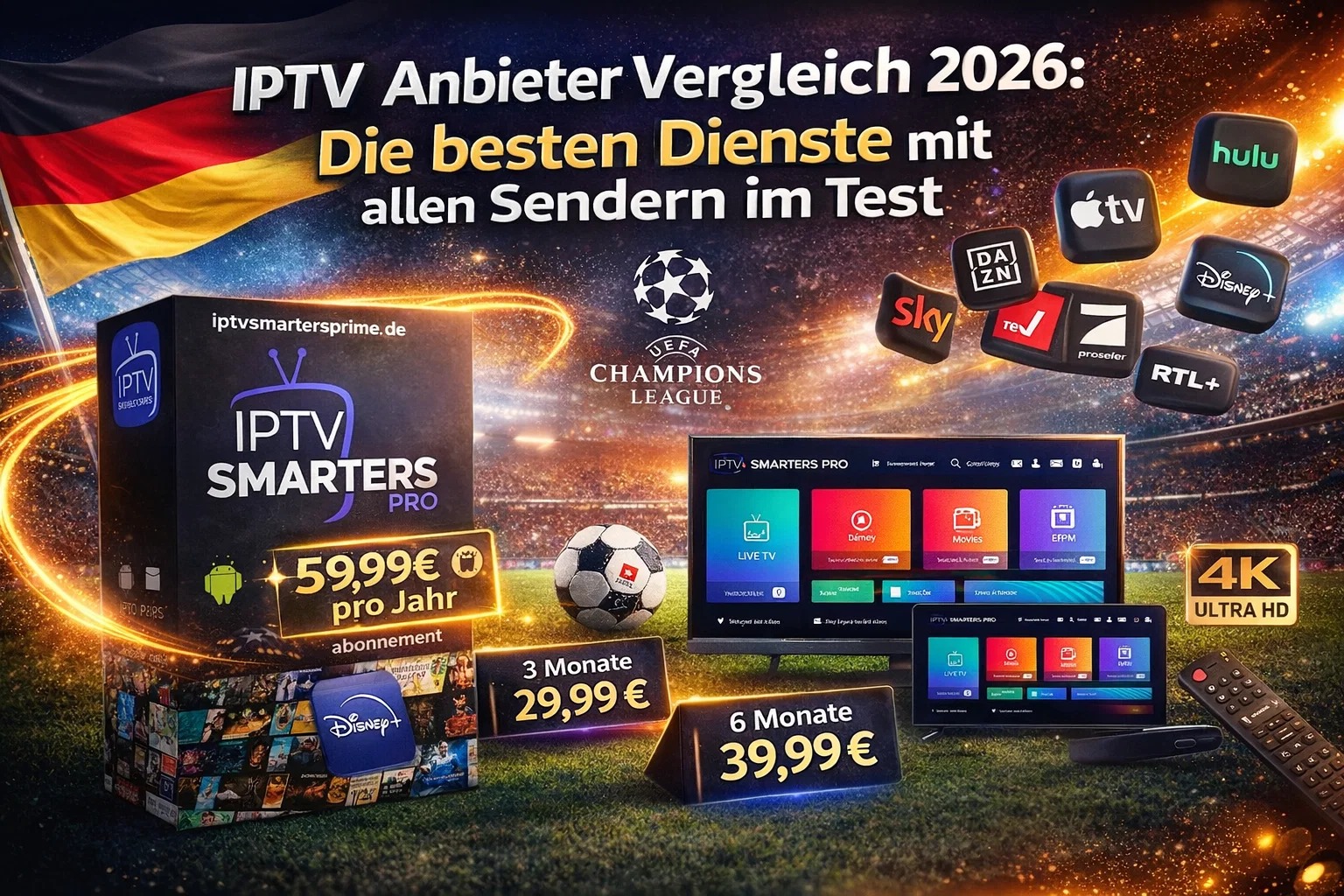 IPTV Anbieter Vergleich 2026: Die besten Dienste mit allen Sendern im Test