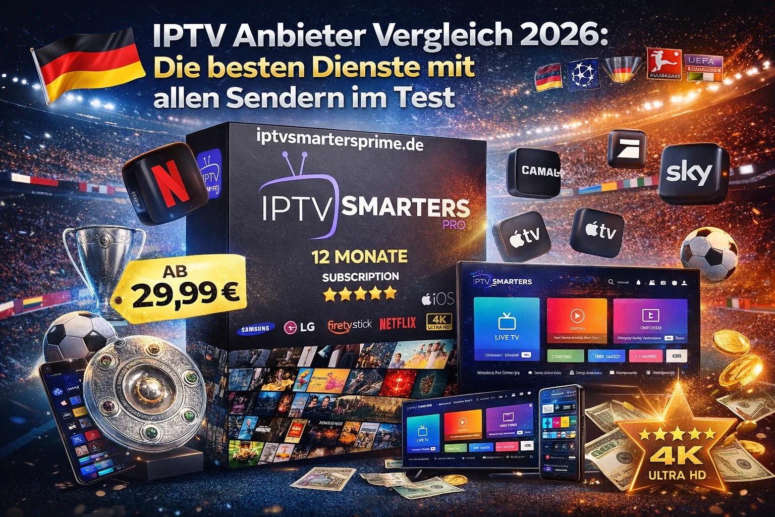 IPTV Anbieter Vergleich 2026: Die besten Dienste mit allen Sendern im Test 