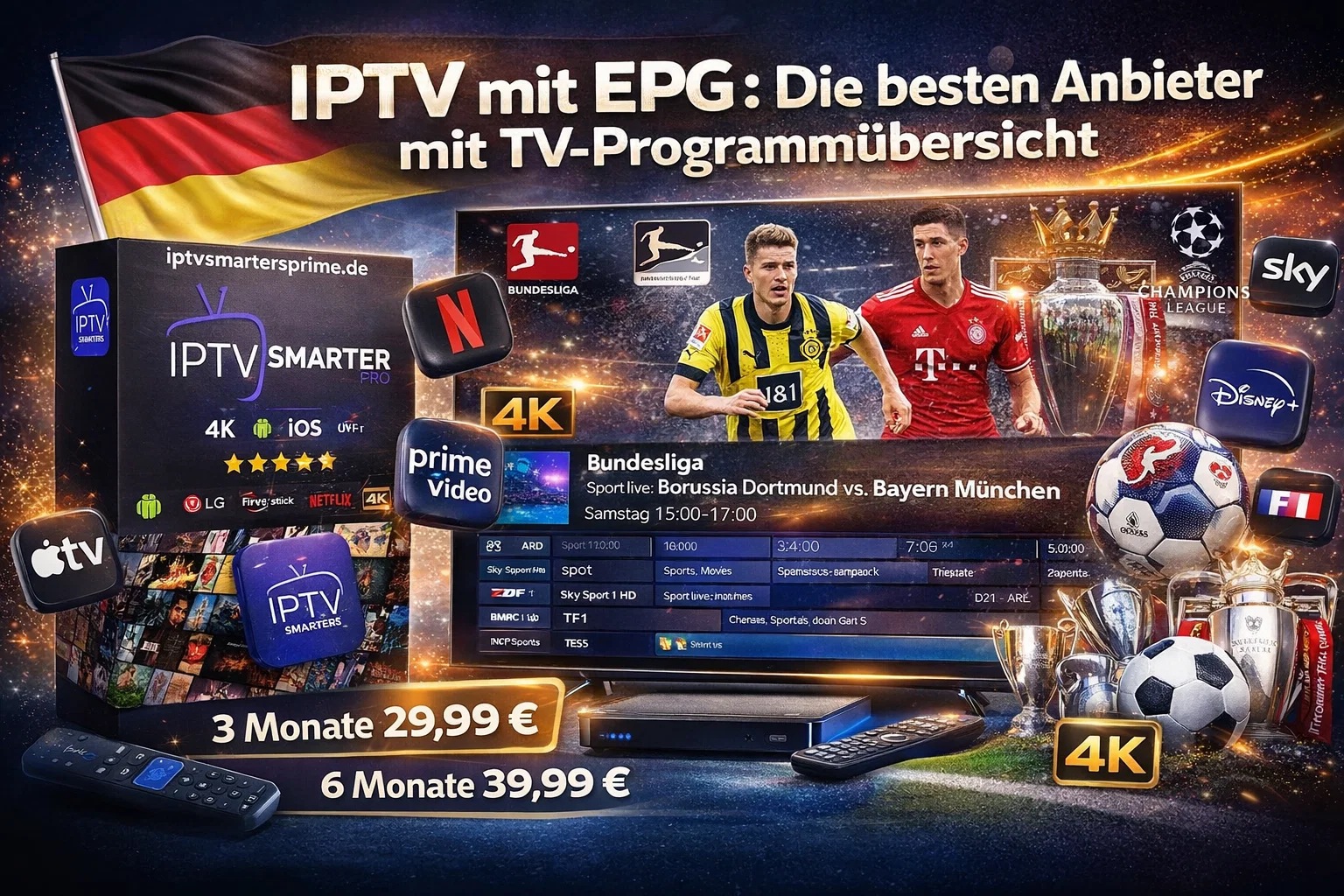 IPTV mit EPG : Die besten Anbieter mit TV-Programmübersicht