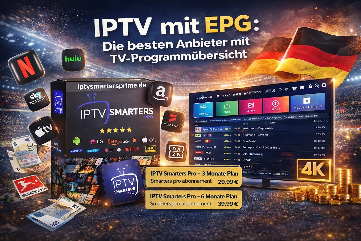 IPTV mit EPG : Die besten Anbieter mit TV-Programmübersicht
