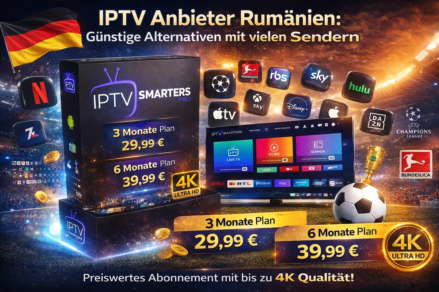 IPTV Anbieter Rumänien : Günstige Alternativen mit vielen Sendern