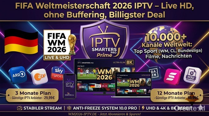 FIFA Weltmeisterschaft 2026 IPTV – Live HD, ohne Buffering, Billigster Deal