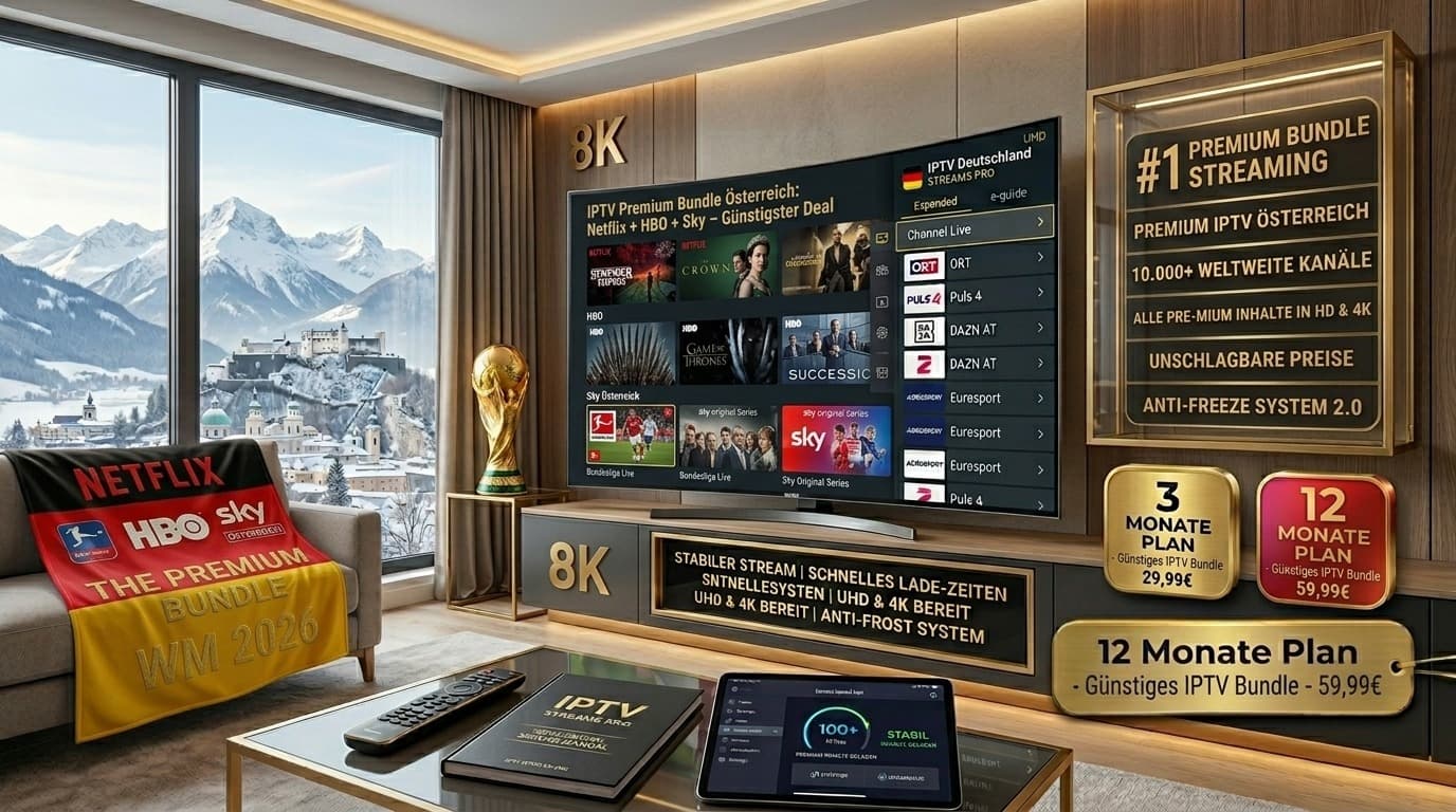 Netflix + HBO + Sky Österreich IPTV Bundle – Günstigster Deal, alles kombiniert