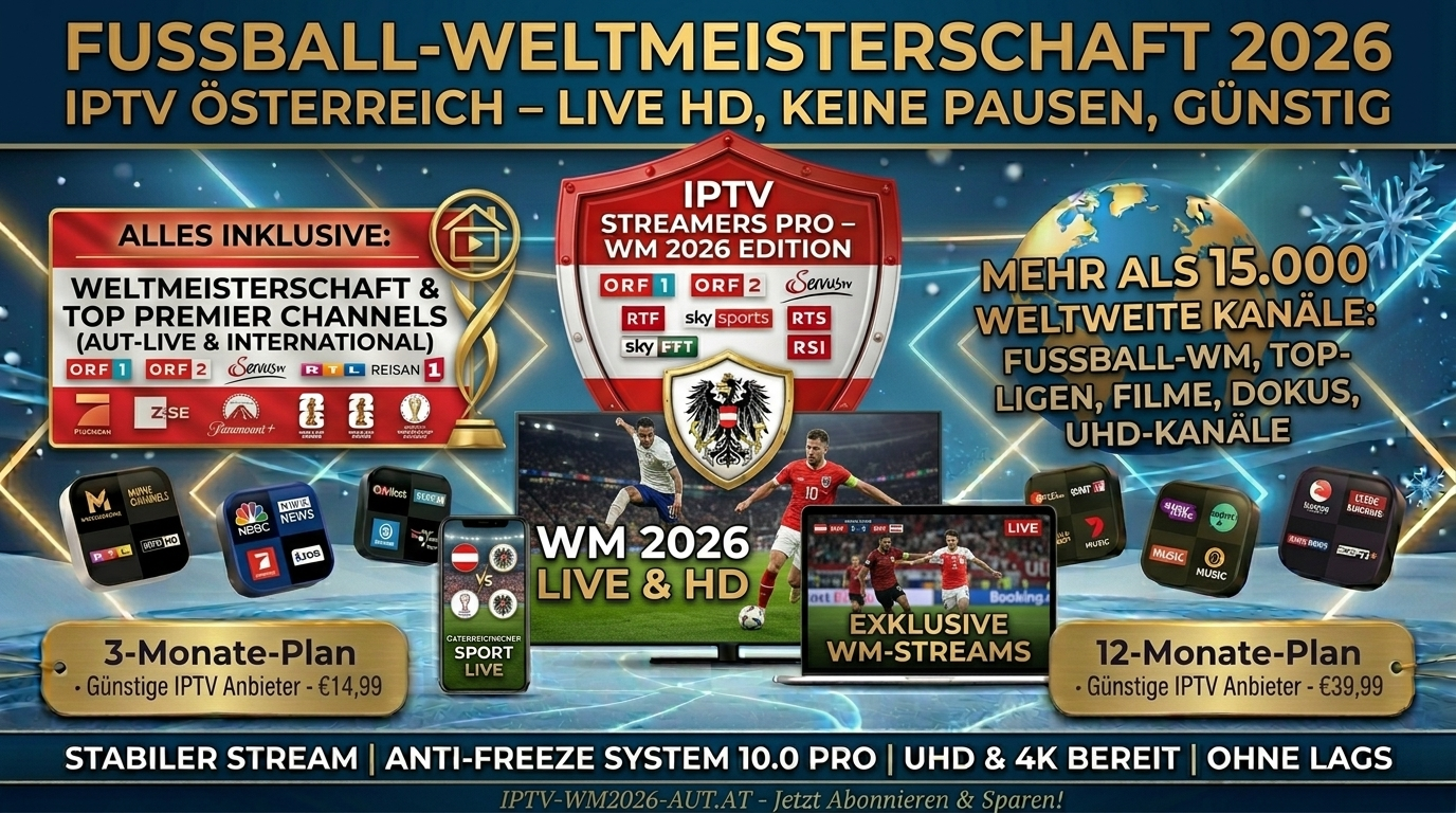 Fußball-Weltmeisterschaft 2026 IPTV Österreich – Live HD, keine Pausen, günstig