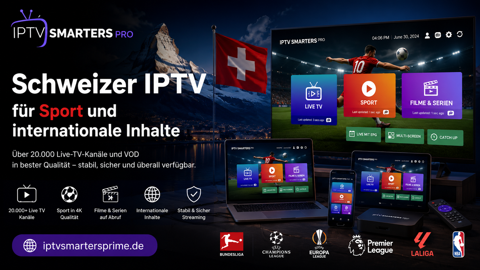 IPTV Schweiz kaufen – Stabiler IPTV Service mit PayPal