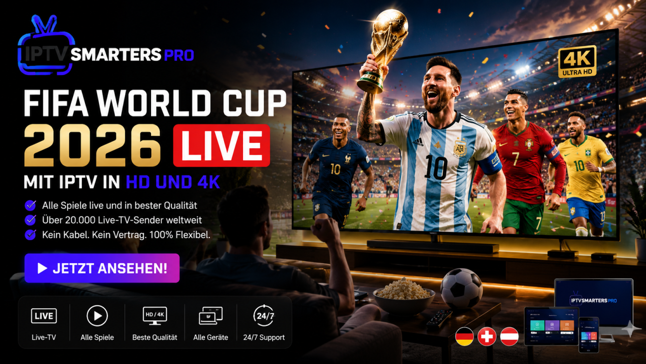 FIFA World Cup 2026 live mit IPTV in HD und 4K
