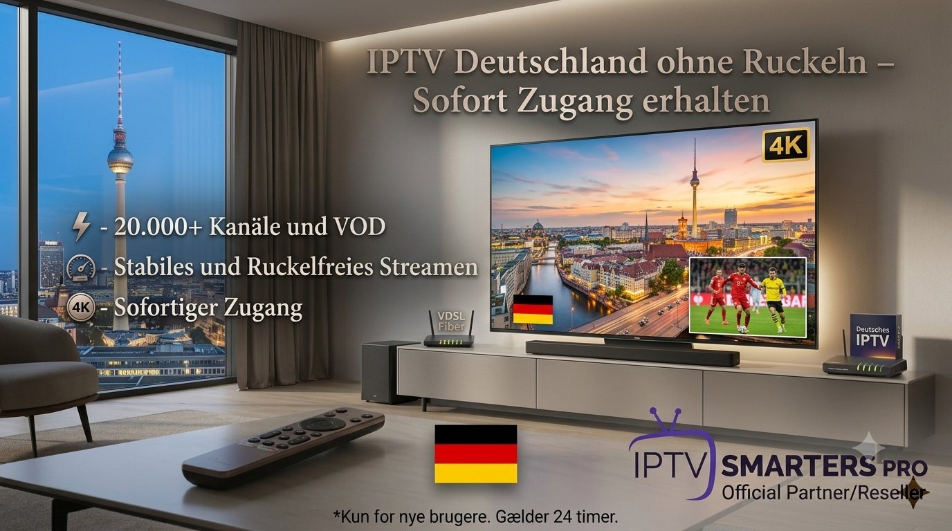 IPTV Deutschland ohne Ruckeln – Sofort Zugang erhalten