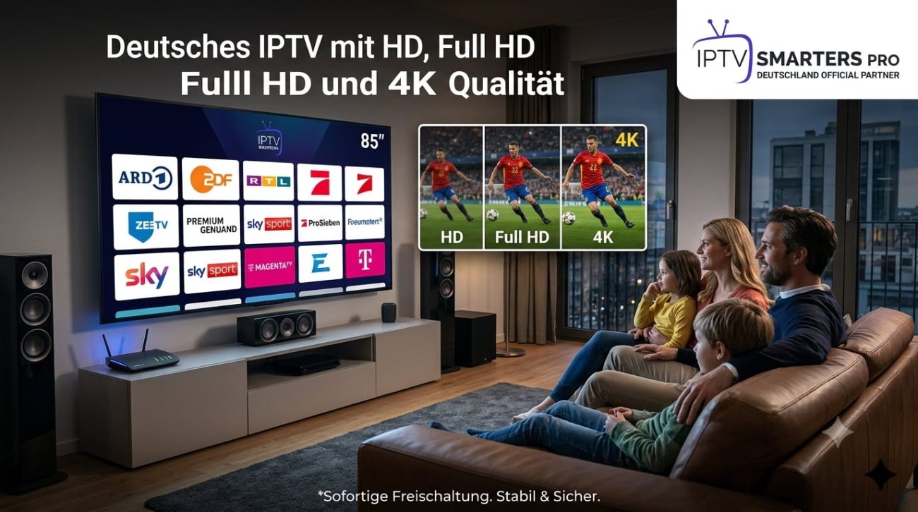 Deutsches IPTV mit HD, Full HD und 4K Qualität