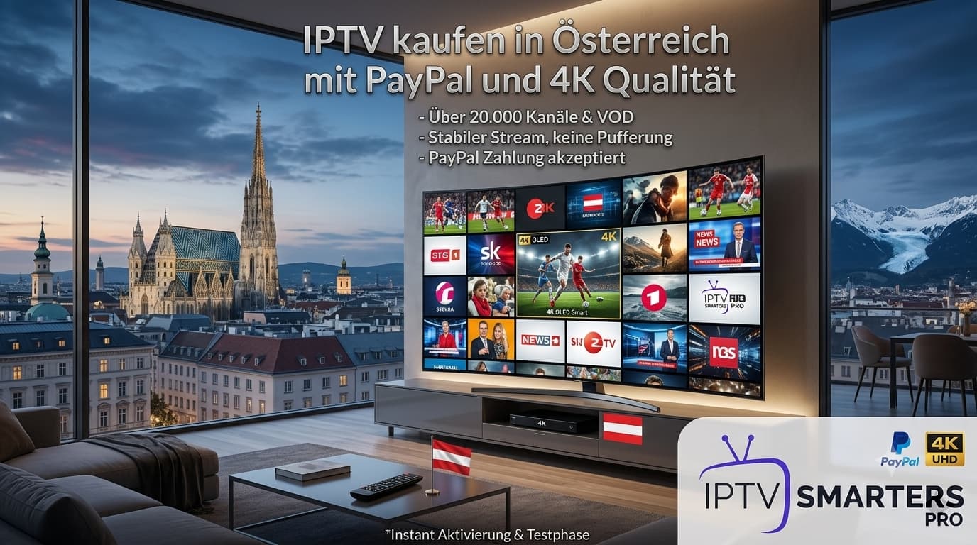 IPTV kaufen in Österreich mit PayPal und 4K Qualität